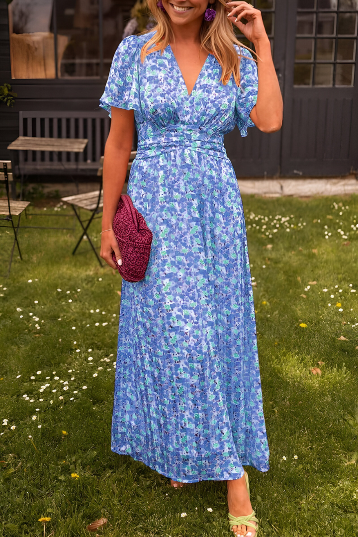 Abito maxi elegante Donna | Scollo a V & vita definita che slancia