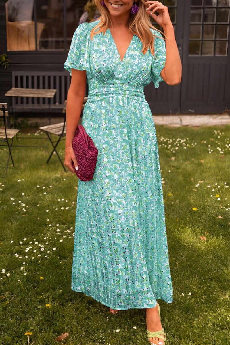 Abito maxi elegante Donna | Scollo a V & vita definita che slancia