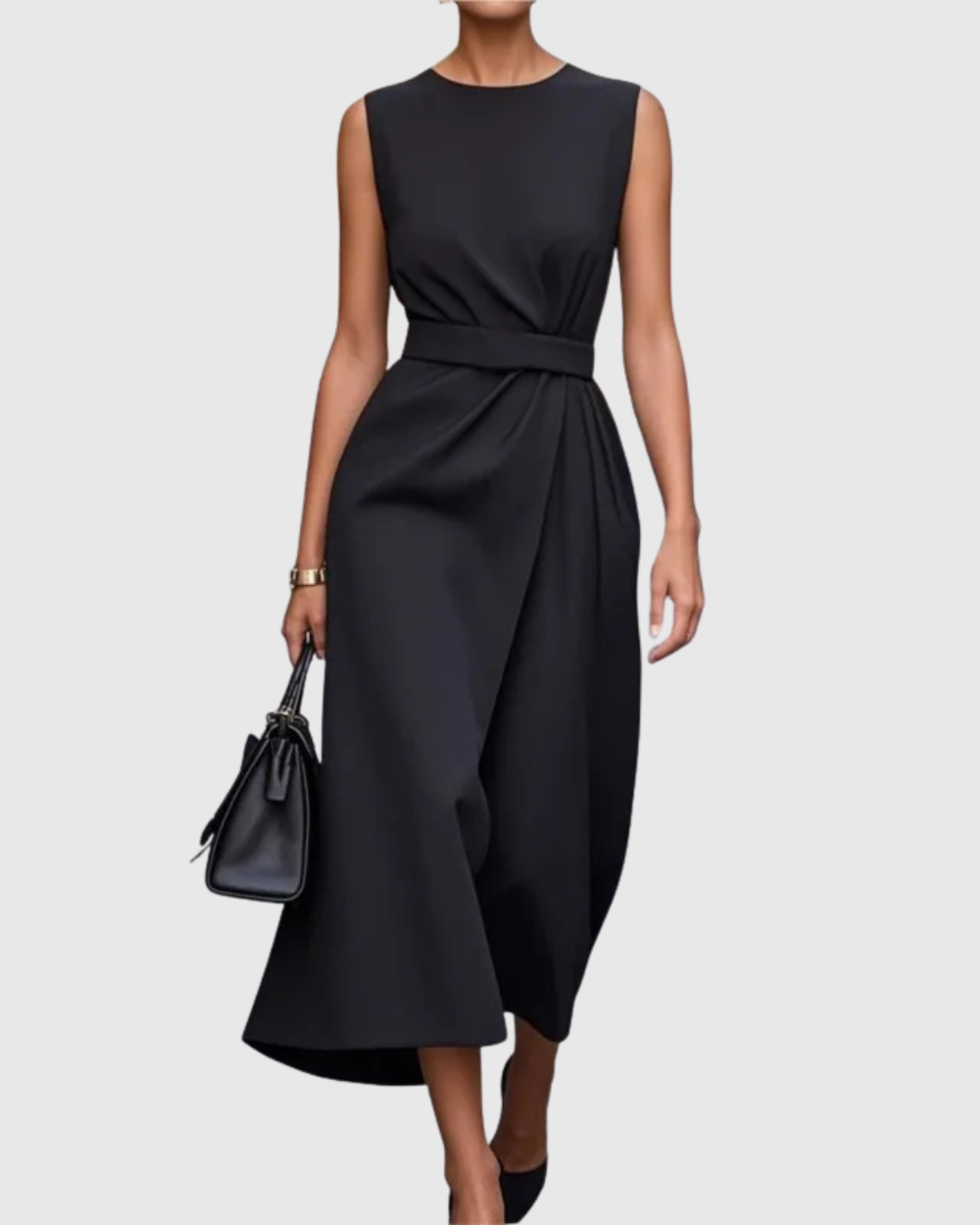 Abito midi Donna | Collo Tondo & Linea Elegante