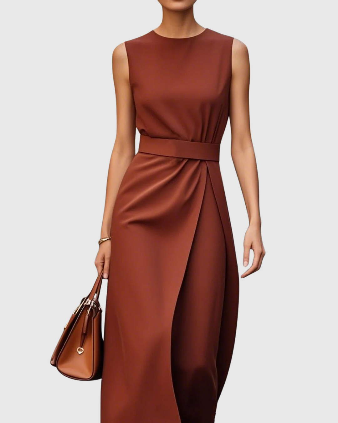 Abito Midi Donna Collo Tondo Linea Classica - Vesarelli