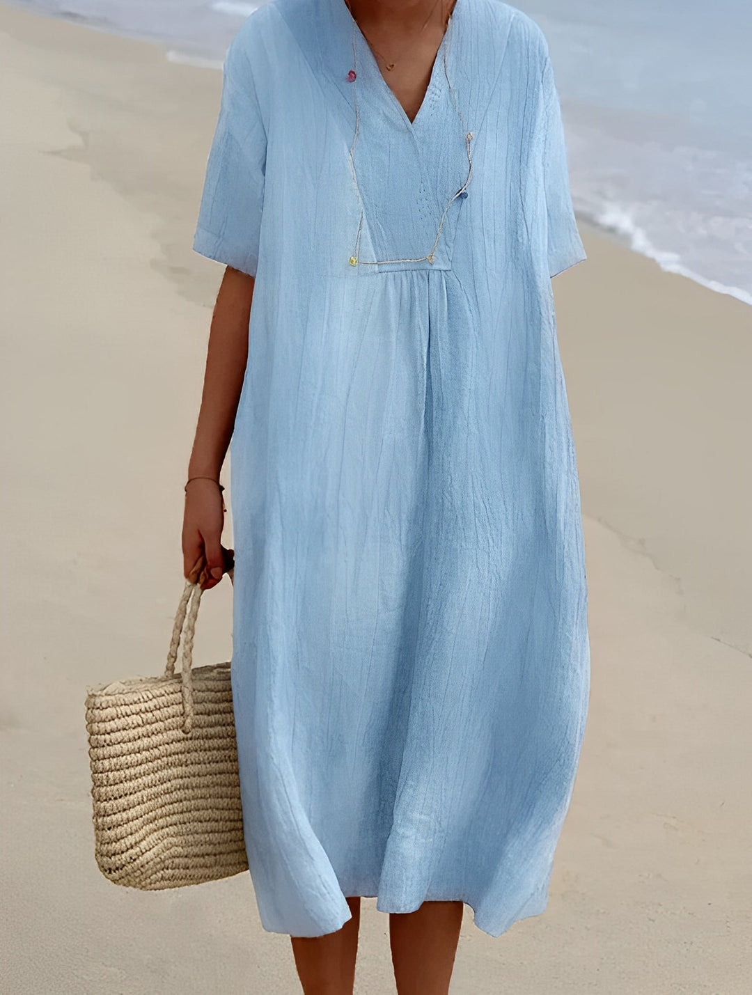 Abito midi Donna | Scollo a V & linea morbida