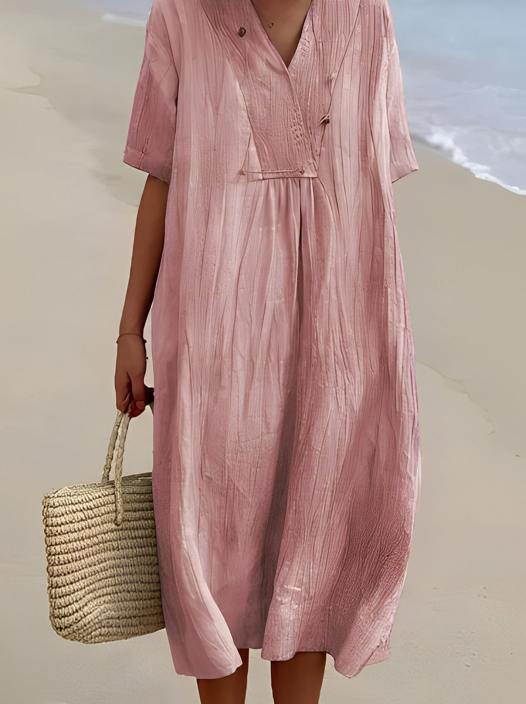 Abito midi Donna | Scollo a V & linea morbida