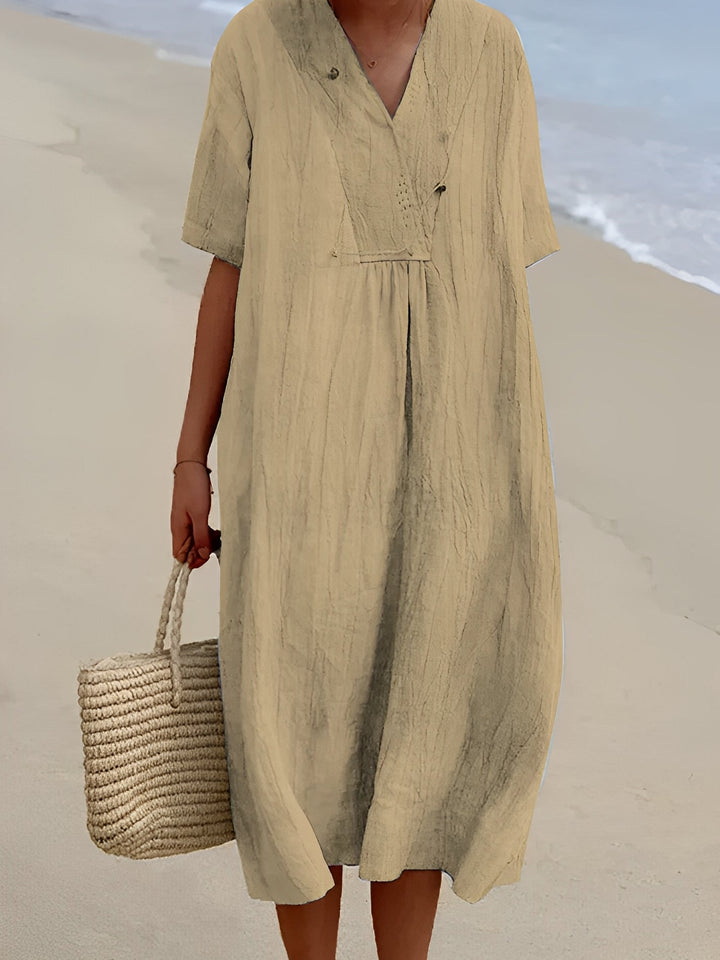 Abito midi Donna | Scollo a V & linea morbida