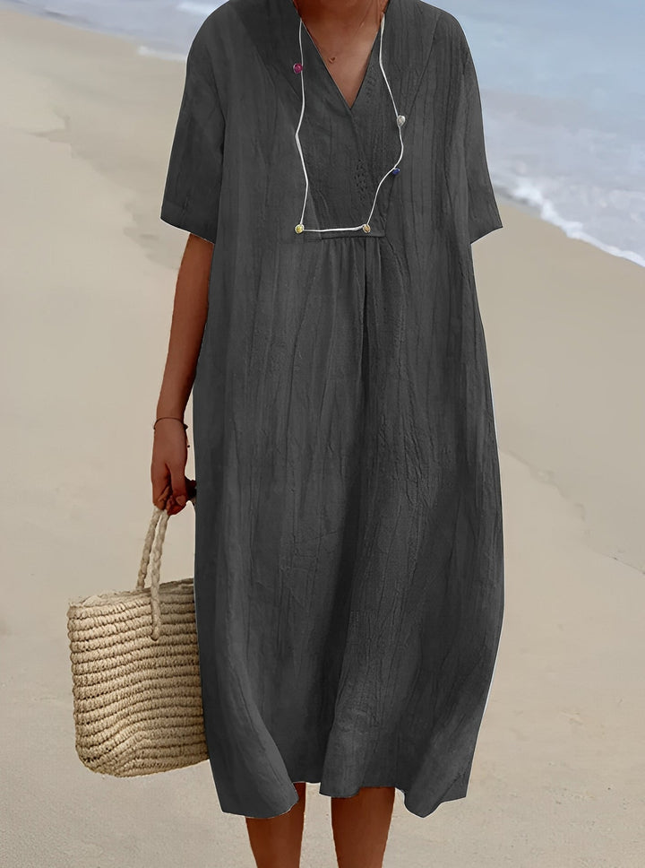 Abito midi Donna | Scollo a V & linea morbida
