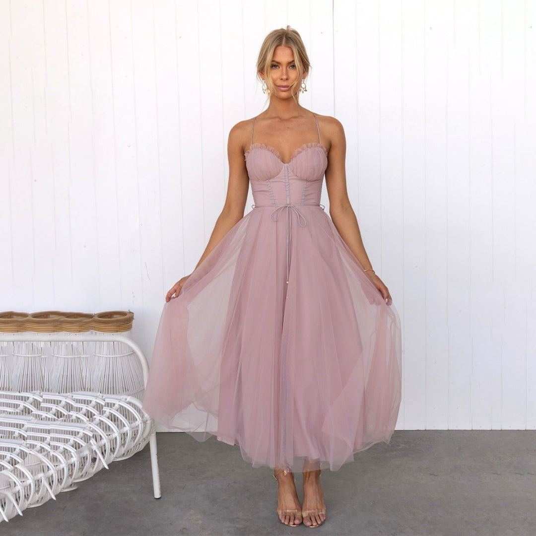 Abito midi Donna | Scollo a cuore & vita definita