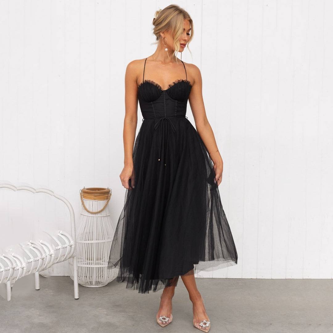 Abito midi Donna | Scollo a cuore & vita definita
