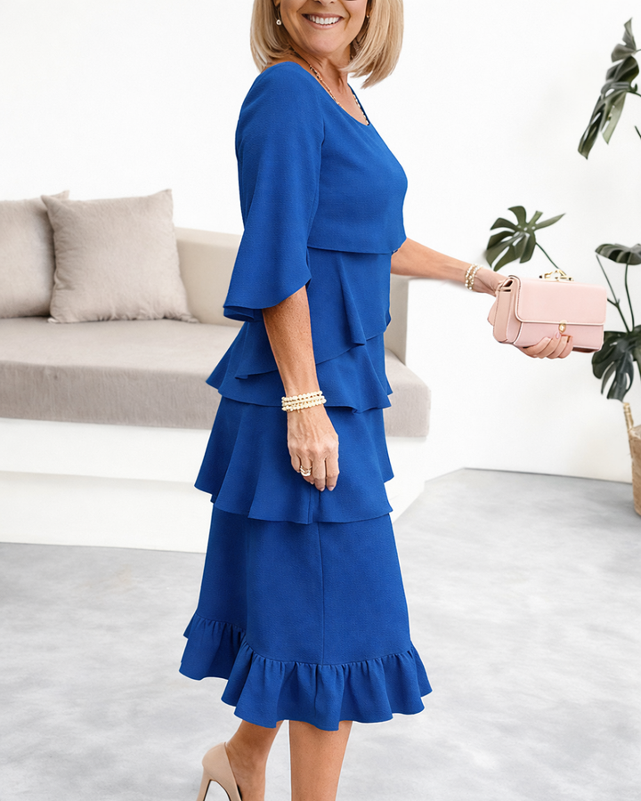 Abito midi Donna | Volant a Strati & Eleganza che Slancia