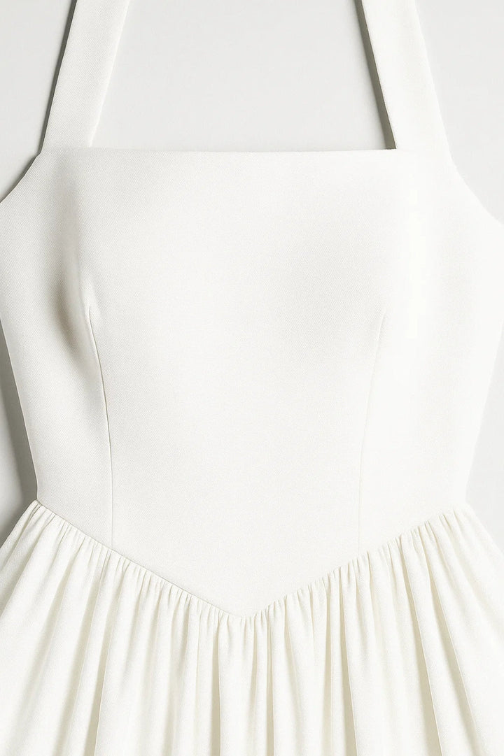 Abito midi con corpetto aderente e scollo all’americana | Stile retrò ispirato agli anni ’50