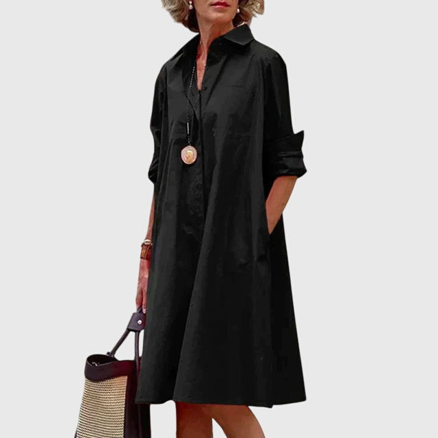 Abito midi con tasche Donna | Eleganza rilassata e praticità quotidiana