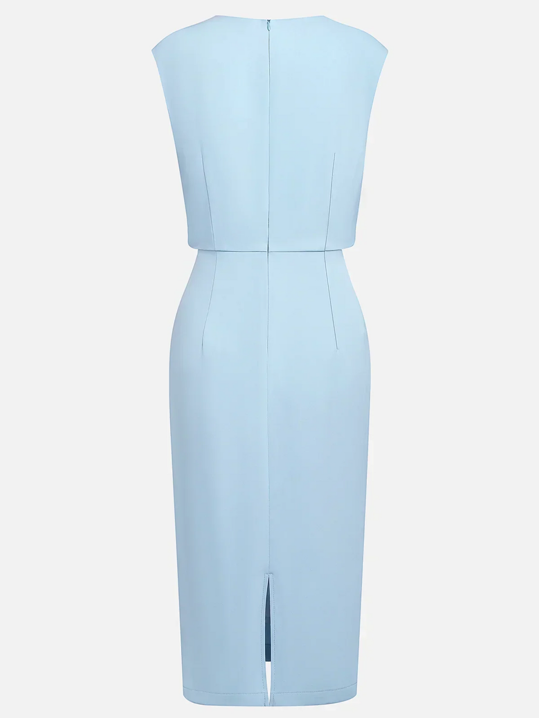 Abito midi di designer Donna | Drappeggio Laterale & Scollo a Goccia