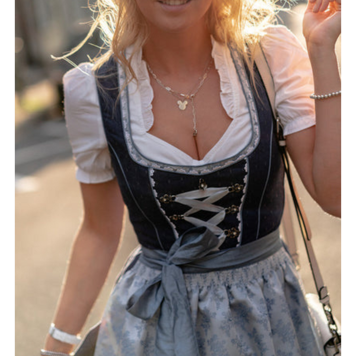 Abito Dirndl Donna Estivo con Grembiule e Allacciatura Tradizionale - Vesarelli
