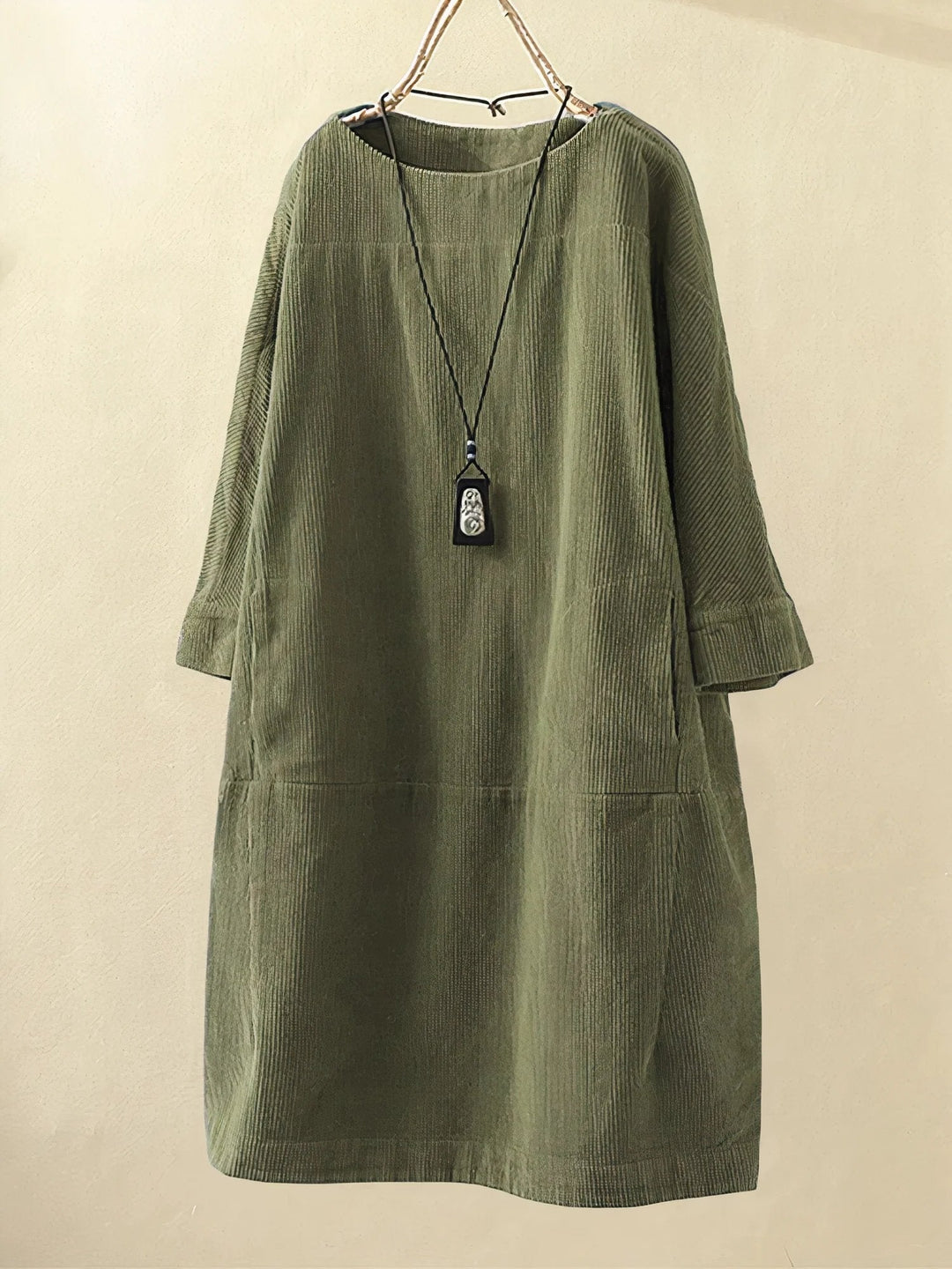 Abito Lungo Donna con Drappeggio Vestibilità Classica - Vesarelli