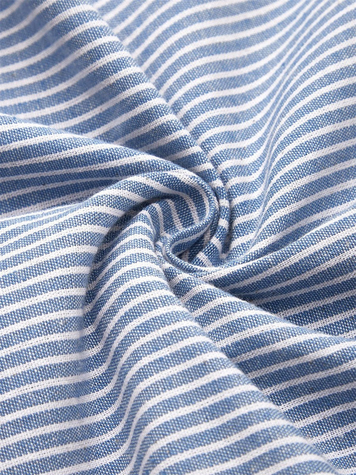 Abito Donna Midi Elegante a Righe con Bottoni - Vestiti Eleganti per l'Estate 2