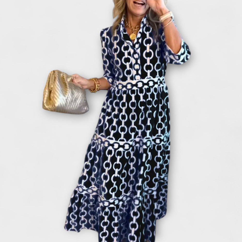 Abito Donna Midi Elegante con Maniche a Tre Quarti - Vestiti Cerimonia Donna per Ogni Occasione 1