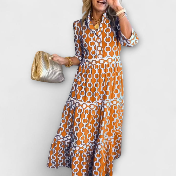 Abito Donna Midi Elegante con Maniche a Tre Quarti - Vestiti Cerimonia Donna per Ogni Occasione 4