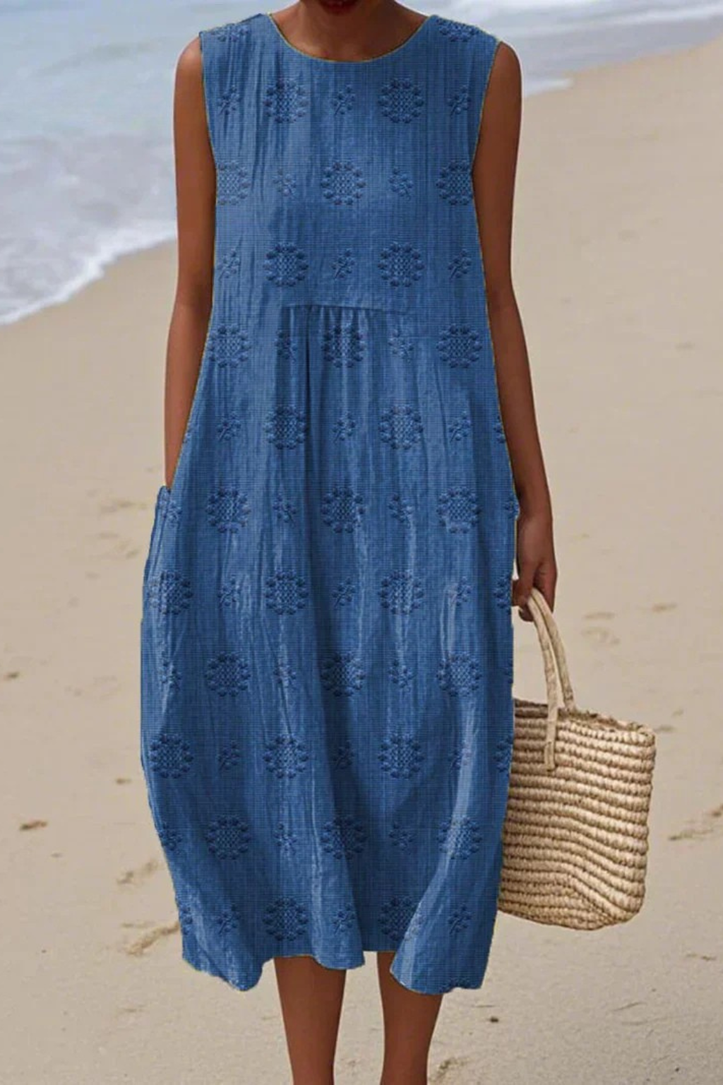 Abito Donna Senza Maniche Ricamato Elegante - Abiti Cerimonia Donna per Occasioni Speciali, Stile Raffinato e Femminile 2