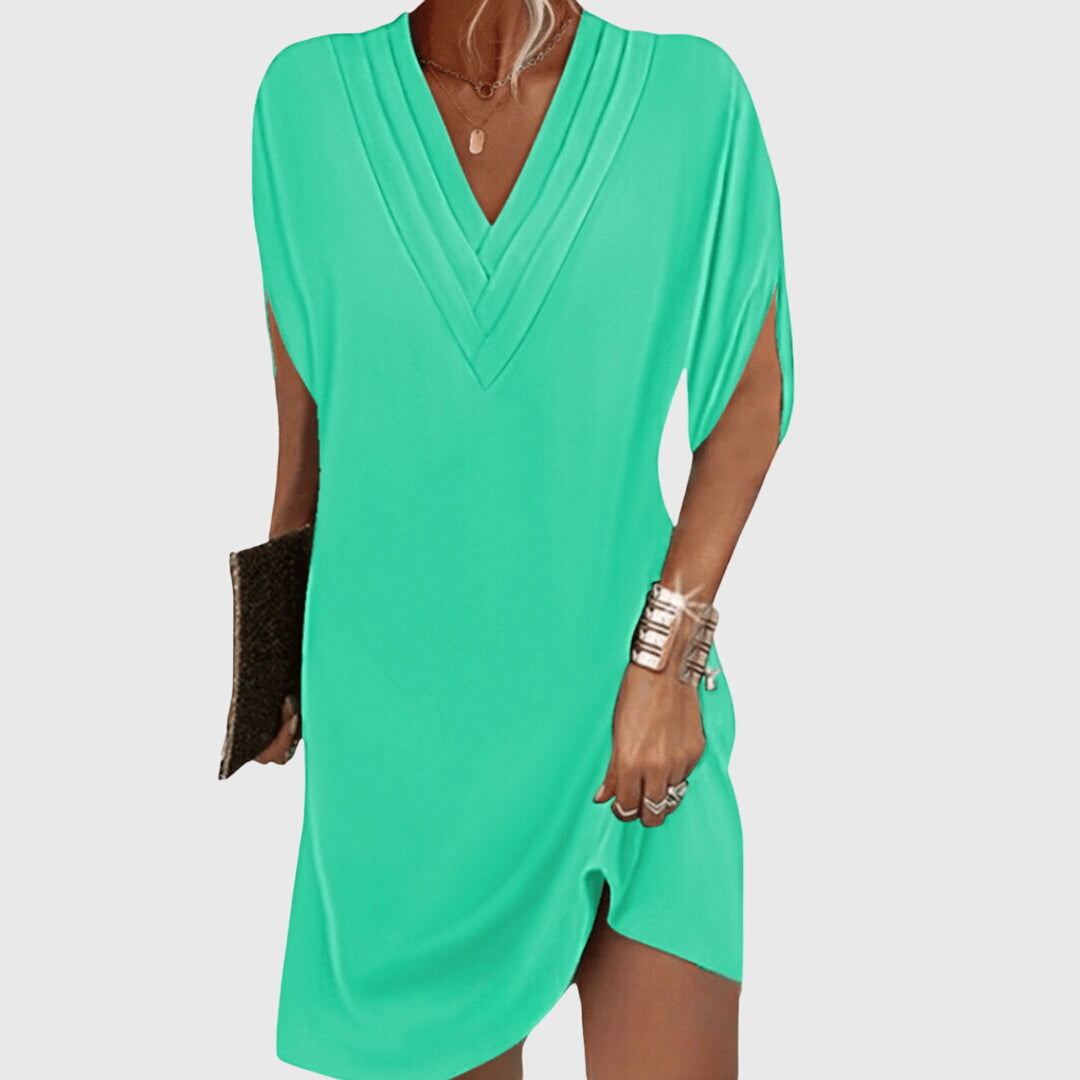 Abito Elegante Donna Scollo a V per Cerimonie e Occasioni Speciali, Vestiti Eleganti per Abbigliamento Donna 3