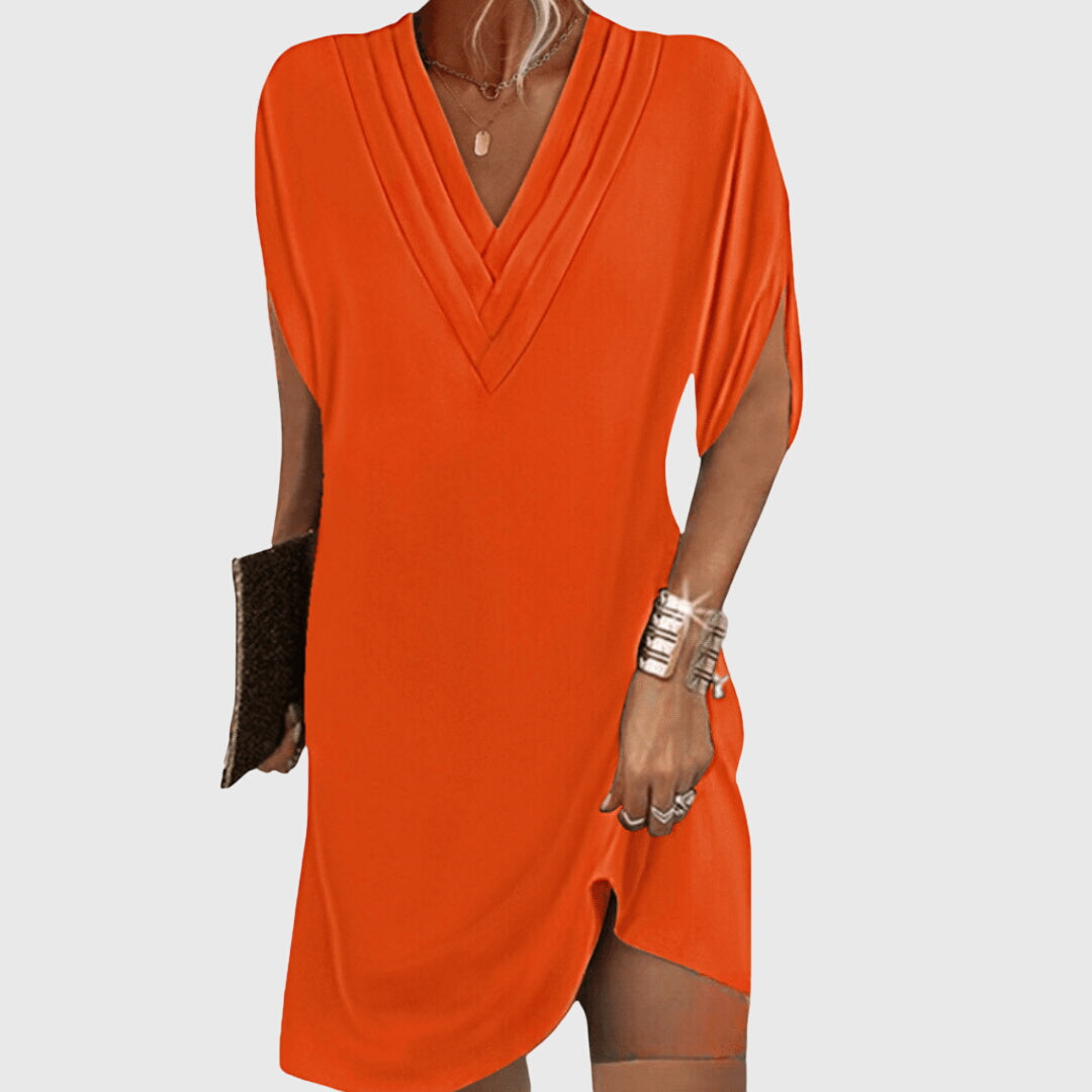 Abito Elegante Donna Scollo a V per Cerimonie e Occasioni Speciali, Vestiti Eleganti per Abbigliamento Donna 4
