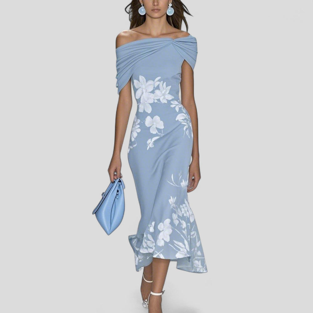 Abito Elegante da Donna Midi con Stampa Unica per Cerimonie e Occasioni Speciali - Vestito Elegante per Eventi Estivi 1