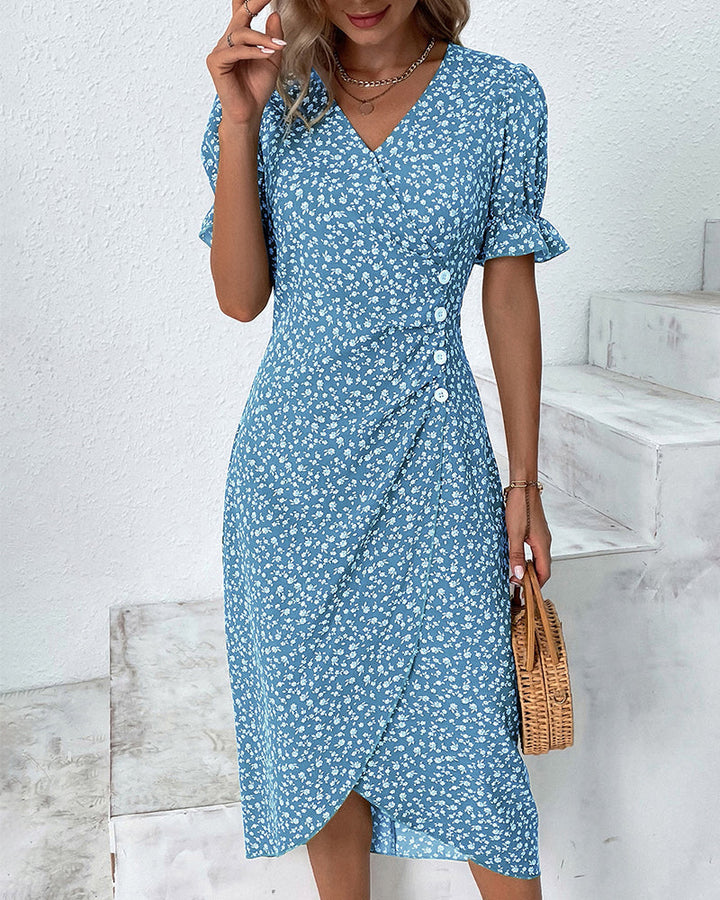 Abito Estivo Donna con Scollo a V - Elegante e Versatile per Occasioni Estive - Vestiti Estivi Donna 1