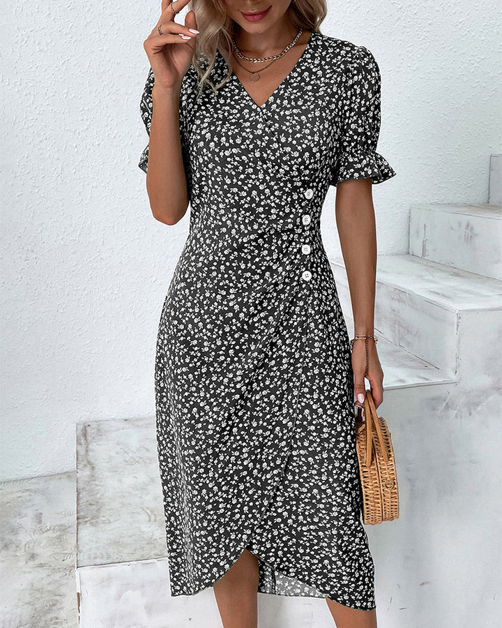 Abito Estivo Donna con Scollo a V - Elegante e Versatile per Occasioni Estive - Vestiti Estivi Donna 2