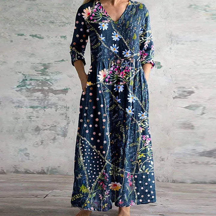 Abito Lungo Elegante da Donna in Stile Vintage per l'Estate - Vestiti Eleganti Donna, Look Femminile e Versatile 1