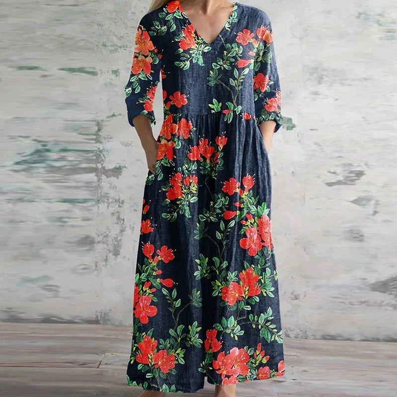Abito Lungo Elegante da Donna in Stile Vintage per l'Estate - Vestiti Eleganti Donna, Look Femminile e Versatile 3