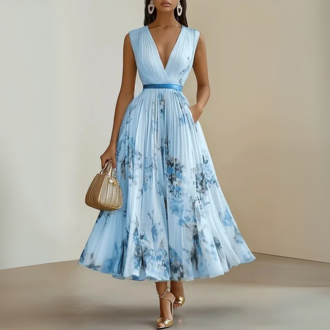 Abito Maxi Estivo Senza Maniche con Scollo a V per Donne - Vestiti Estivi Donna Eleganti e Comodi, Perfetti per Ogni Occasione Estiva 3