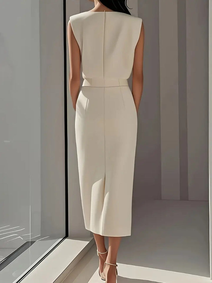 Abito Midi Elegante con Spacco Laterale per Donne - Stile Raffinato per l'Estate 6