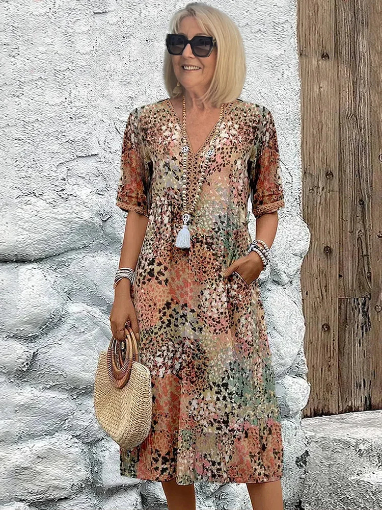 Abito da donna morbido con scollo a V | Midi 4