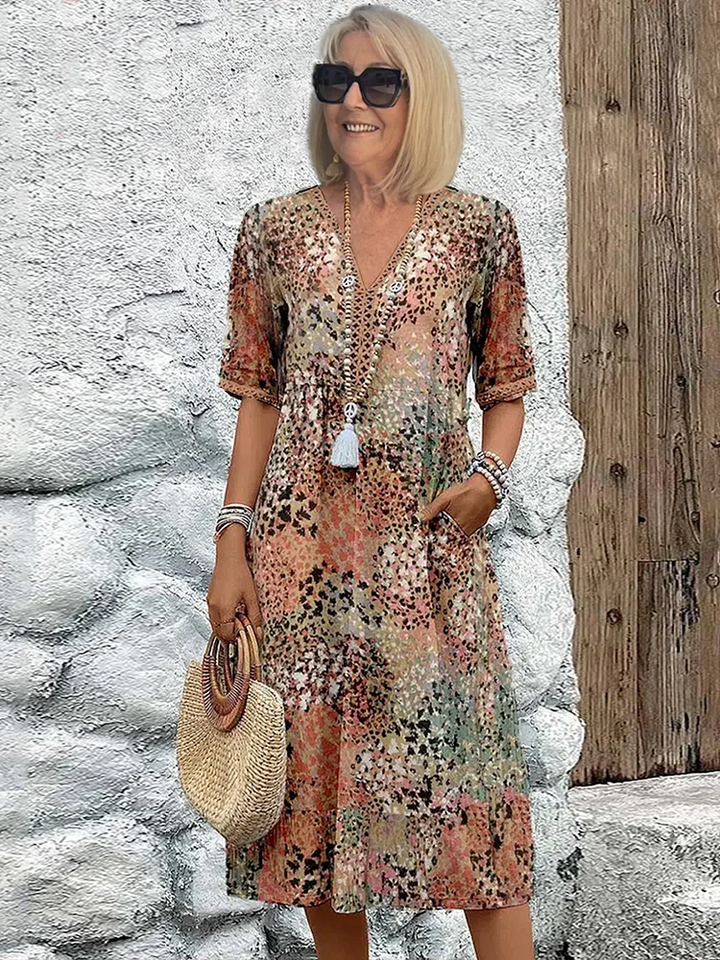 Abito da donna morbido con scollo a V | Midi 4
