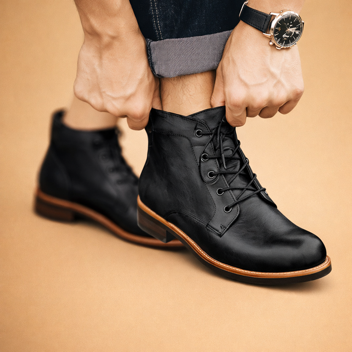Stivaletti Uomo Classici Stringati Pelle