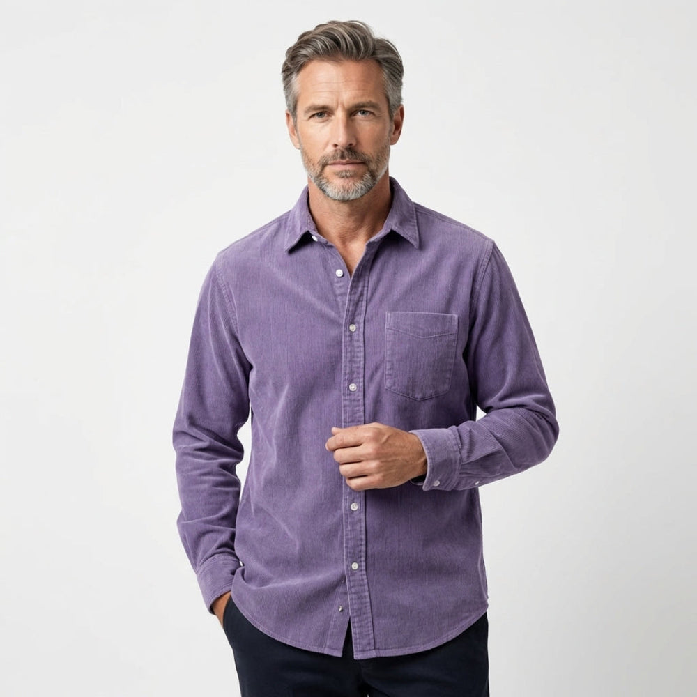 Adriano | Elegante Camicia Uomo in Velluto a Coste Regular Fit 2