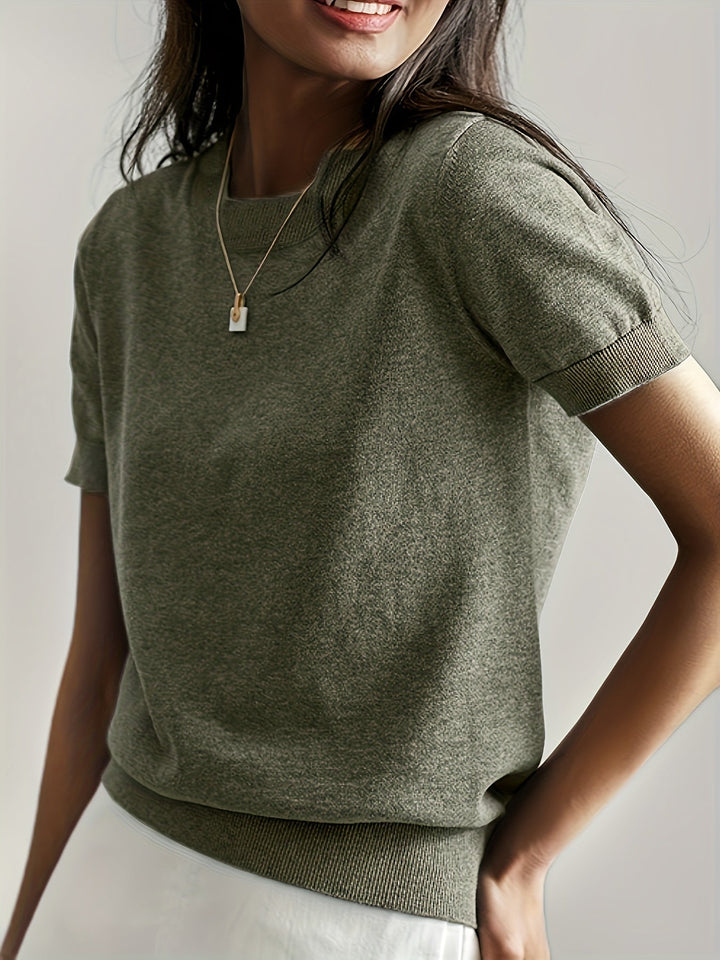 Maglietta Donna Maglia Manica Corta Stile Casual Elegante