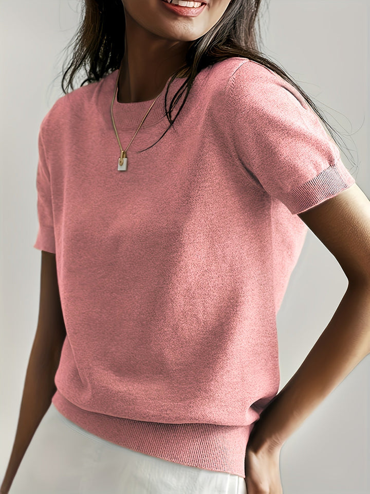Maglietta Donna Maglia Manica Corta Stile Casual Elegante