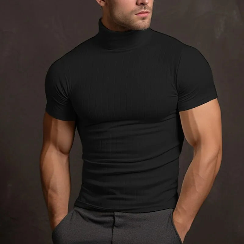 T-shirt Uomo Dolcevita Morbida Traspirante Slim Fit - Vesarelli