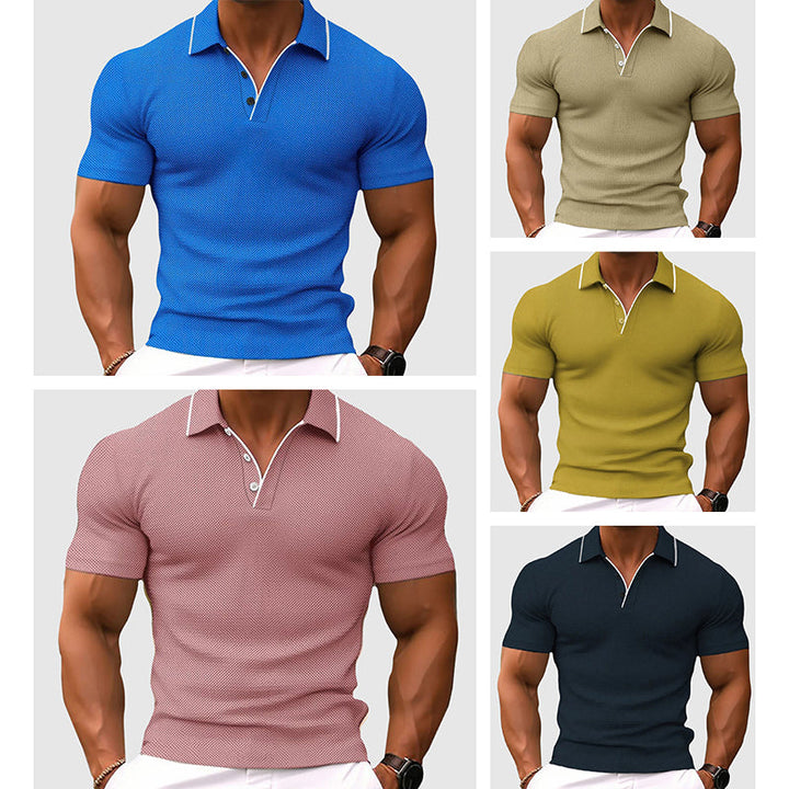 Polo Uomo in Maglia Tessuto Knit Classica