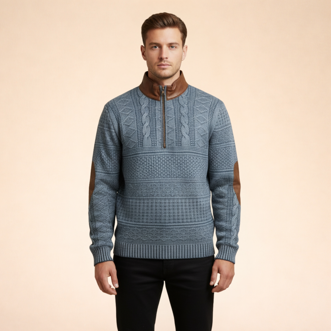 Maglione Uomo Caldo con Cerniera Elegante - Vesarelli