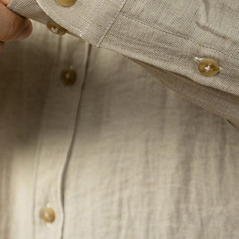Allegra | Elegante Camicia di Lino Uomo con Tasca e Maniche Lunghe 2