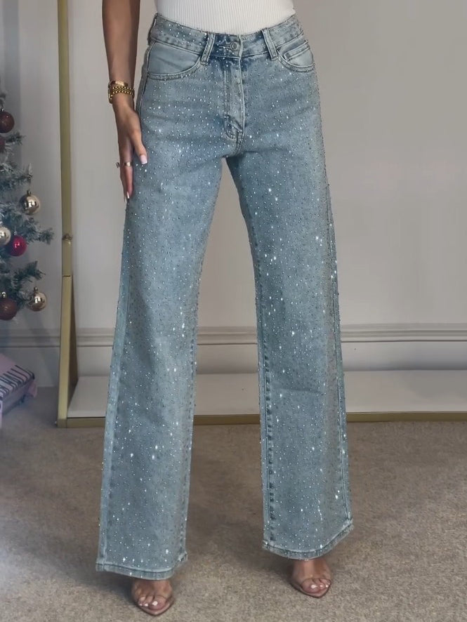Allegra | Jeans Eleganti Donna – Vita Alta, Glitterati & Versatili 1