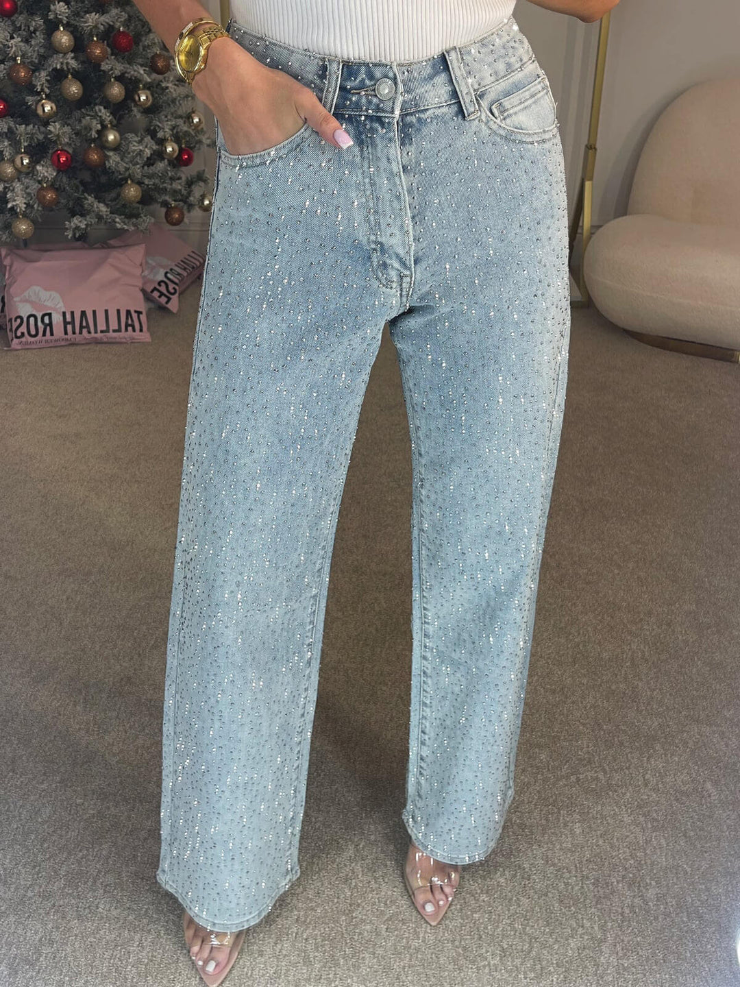Allegra | Jeans Eleganti Donna – Vita Alta, Glitterati & Versatili 3
