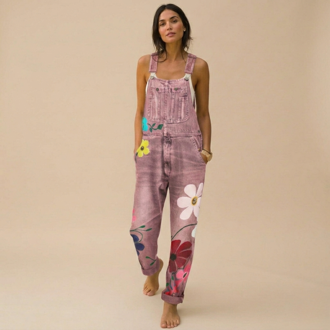 Allegra | Tuta Floreale Elegante – Denim di Alta Qualità, Versatile &amp; Chic 4
