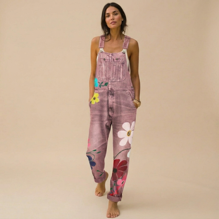 Allegra | Tuta Floreale Elegante – Denim di Alta Qualità, Versatile &amp; Chic 4