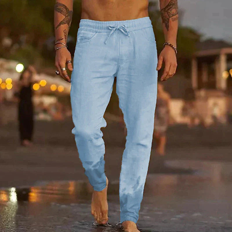 Alvito | Pantaloni Jogger Rilassati Comodi Azzurro