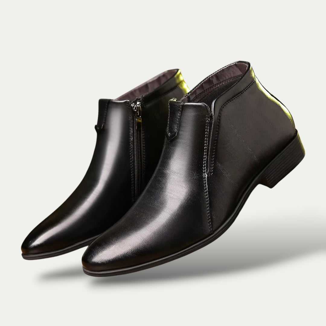 Alvito | Stivaletti Bianchi in Pelle con Zip Nero