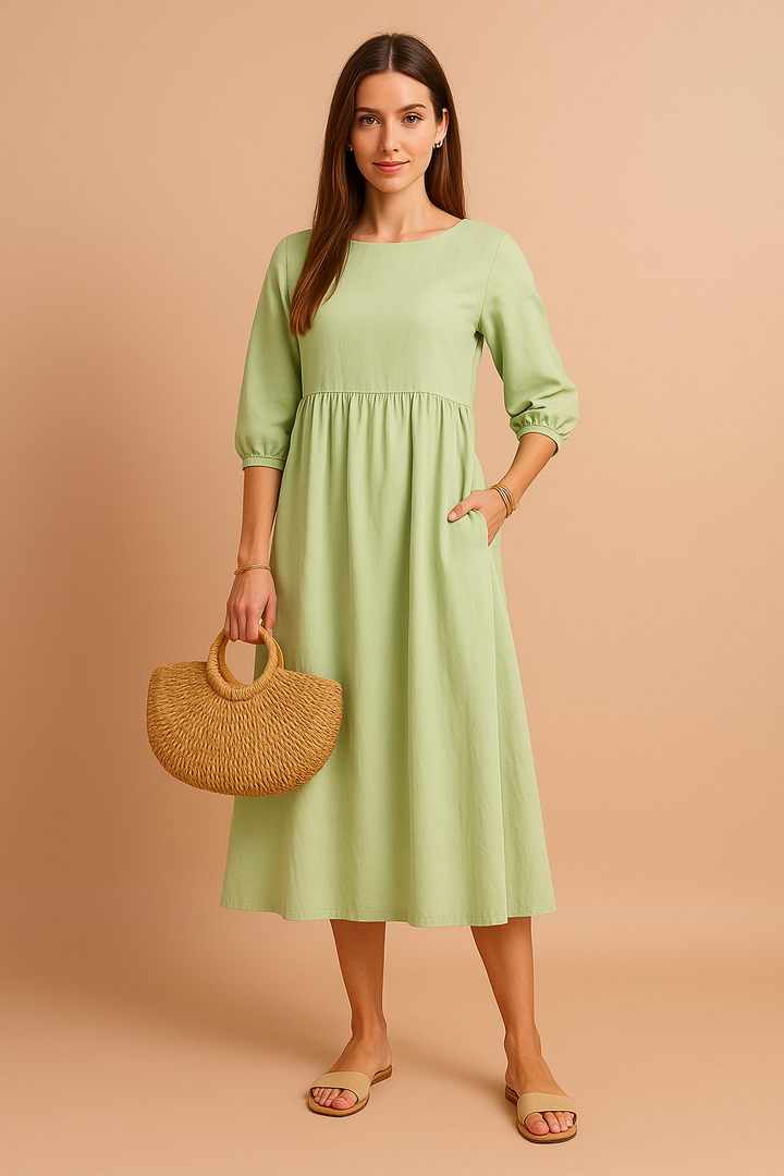 Amabel | Elegante abito midi con maniche a 3/4 5