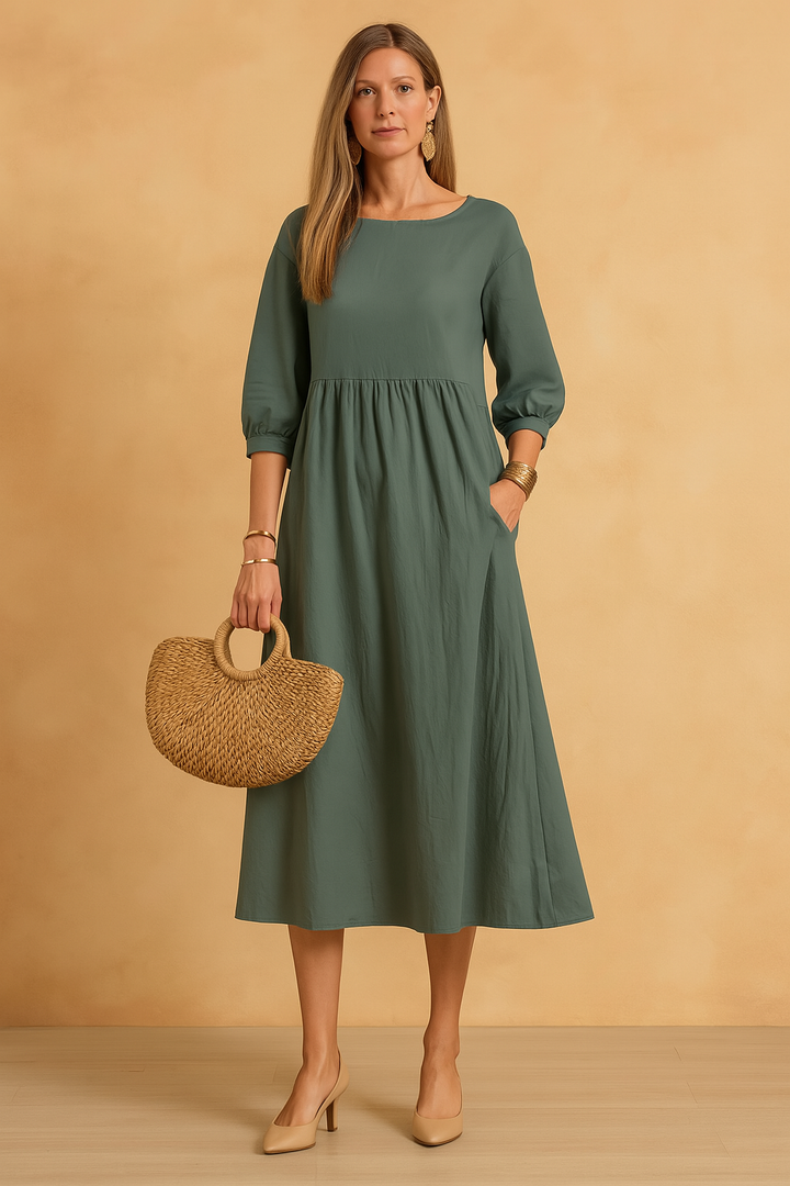 Abito Estivo Donna Elegante Scollo a V Morbido - Vesarelli