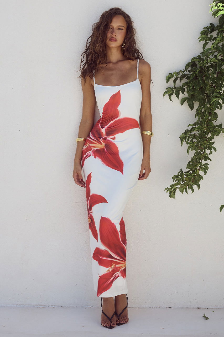 Amber Blossom Bodycon Dress with Floral Design - Lizabella Fashion -  -  - Amber Blossom Bodycon Dress with Floral Design - Lizabella Fashion - #tag1# - #tag2#