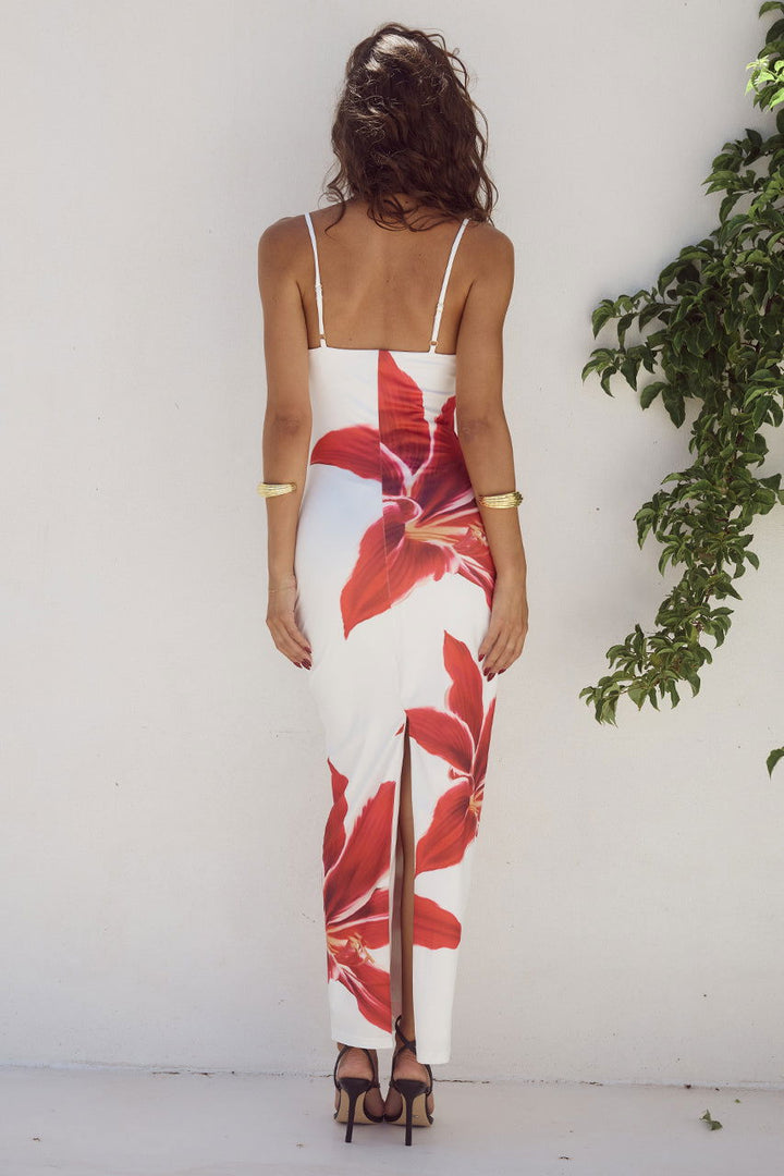 Amber Blossom Bodycon Dress with Floral Design - Lizabella Fashion -  -  - Amber Blossom Bodycon Dress with Floral Design - Lizabella Fashion - #tag1# - #tag2#