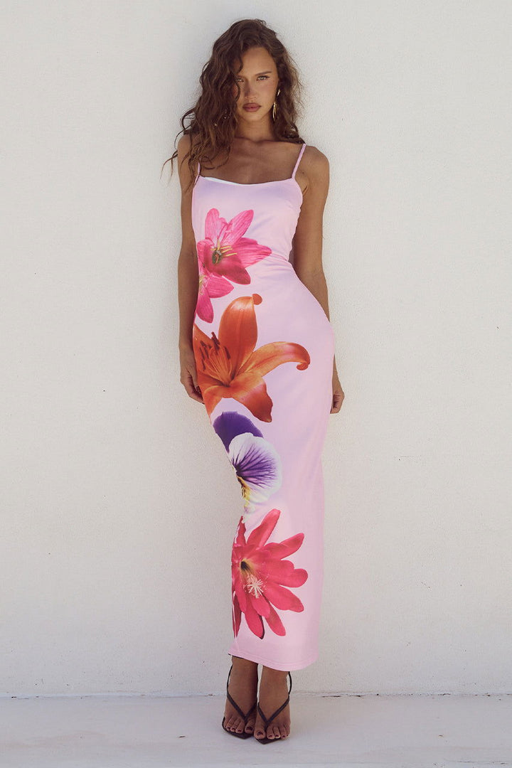 Amber Blossom Bodycon Dress with Floral Design - Lizabella Fashion -  -  - Amber Blossom Bodycon Dress with Floral Design - Lizabella Fashion - #tag1# - #tag2#